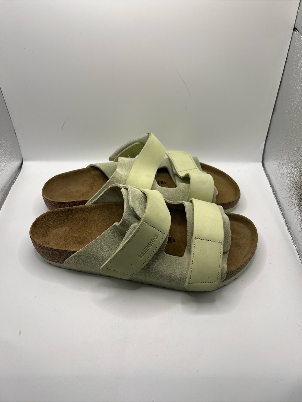 Birkenstock Arizona Suede Sandals - Pale Green - Picture 9 of 14